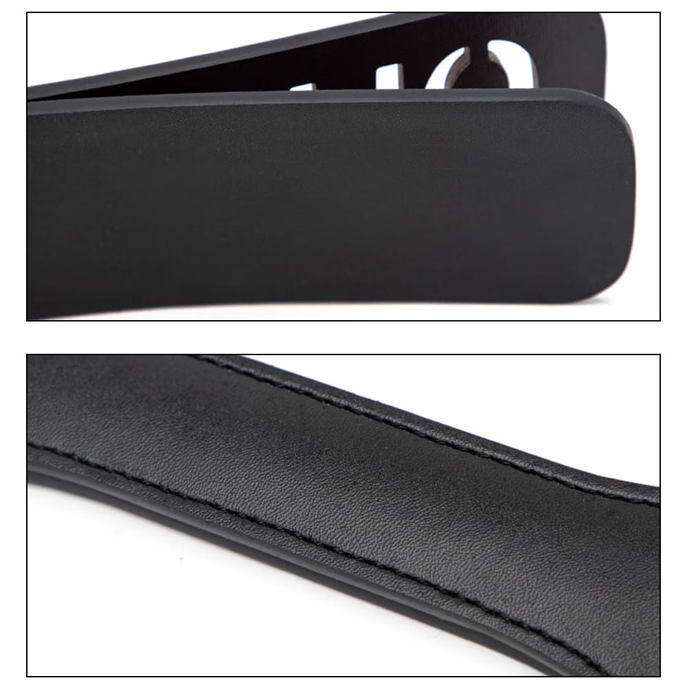 "XOXO" Dual-Layer Spanking Paddle - 31.5cm Black & Red Design with Cutout Letters