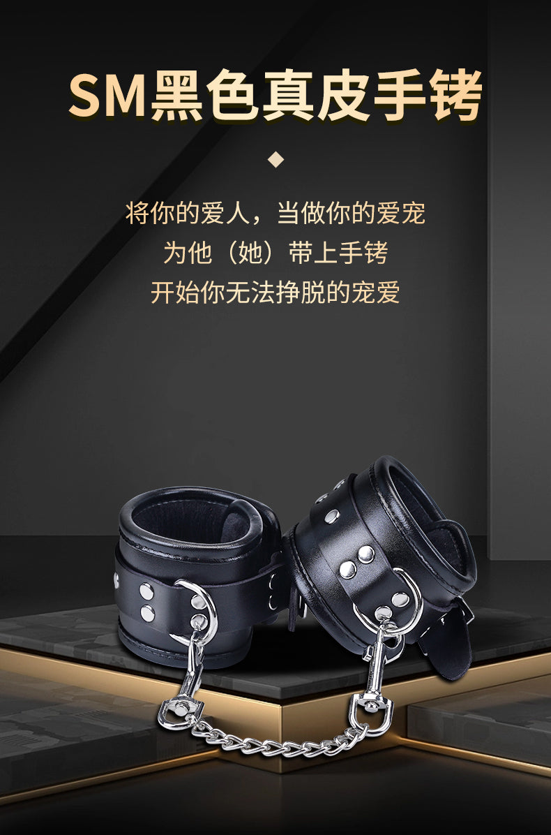 Premium Handcrafted Genuine Leather Handcuffs Bondage Wrist Restraints | BDSM Impact Play Partner Couples Accessories