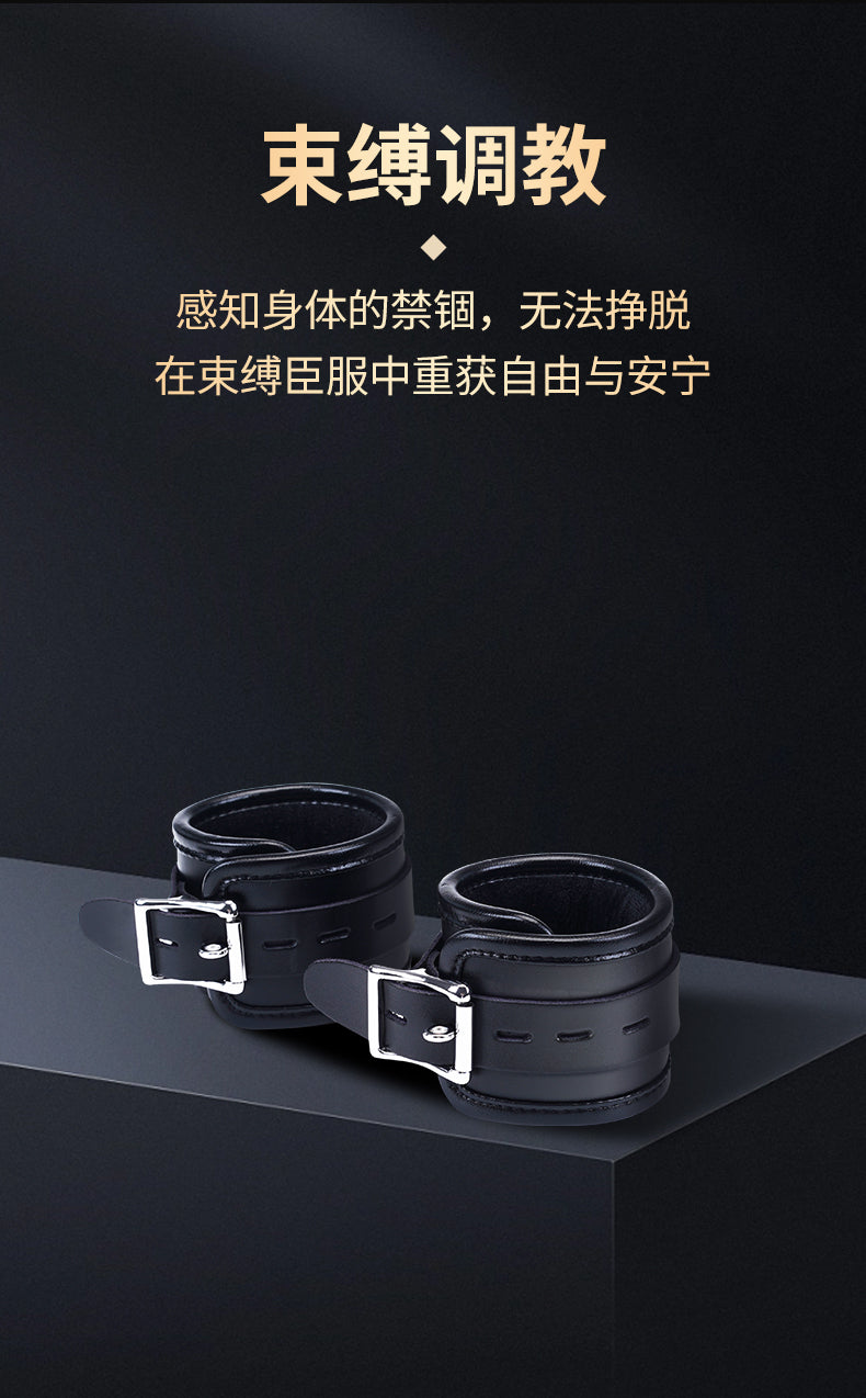 Premium Handcrafted Genuine Leather Handcuffs Bondage Wrist Restraints | BDSM Impact Play Partner Couples Accessories