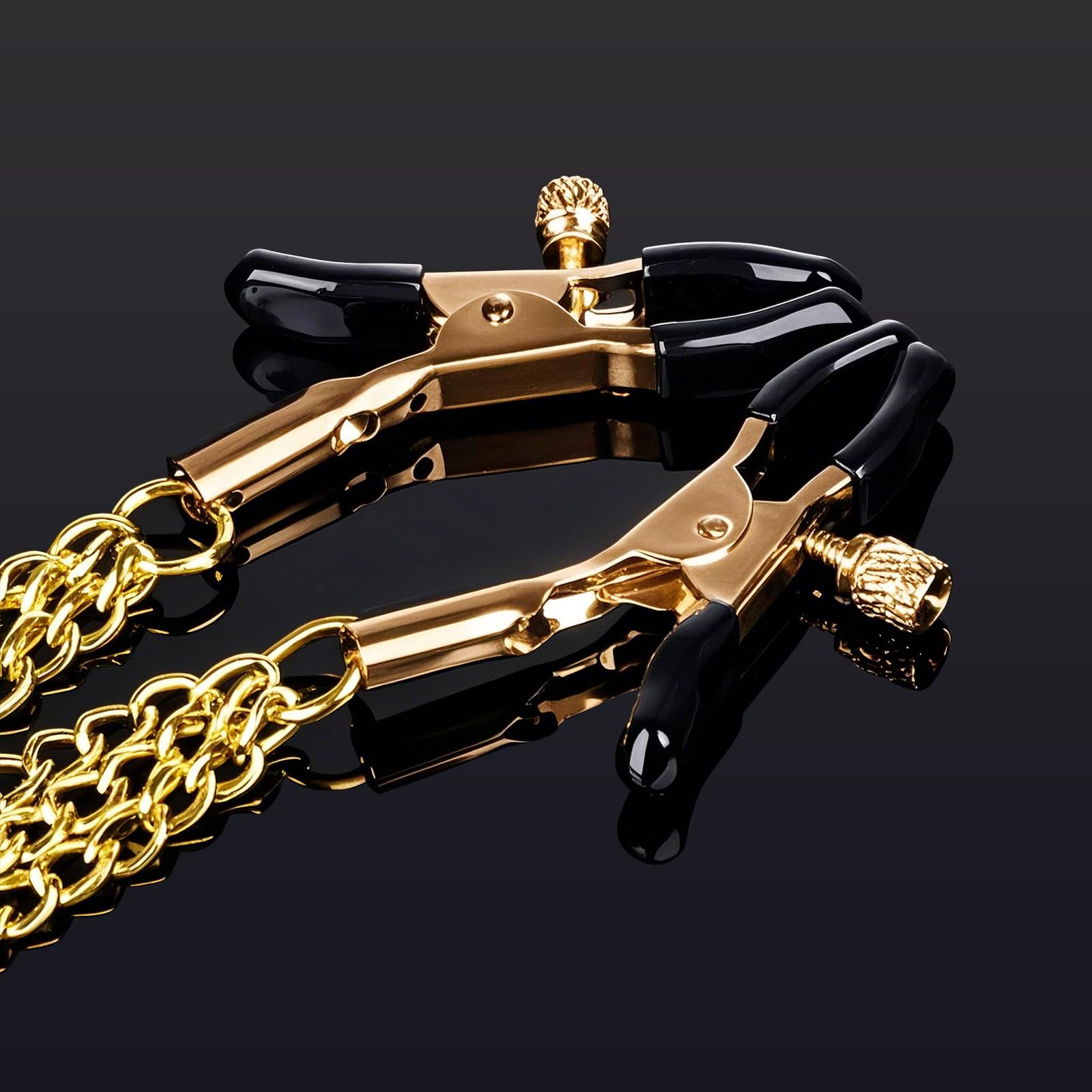 Premium | Nipple Clamps Body Clamps Chain | Stainless Steel Metal | Temperature Sensation Body Play | Advanced Users Beginners