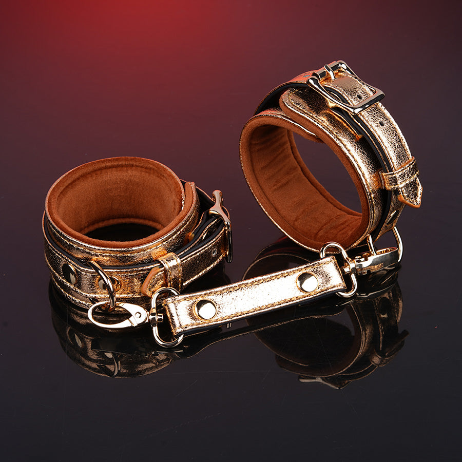 Luxury Handcrafted 11-Piece Genuine Leather BDSM Bondage Kit | Complete Restraint Set Gift Couples Beginners