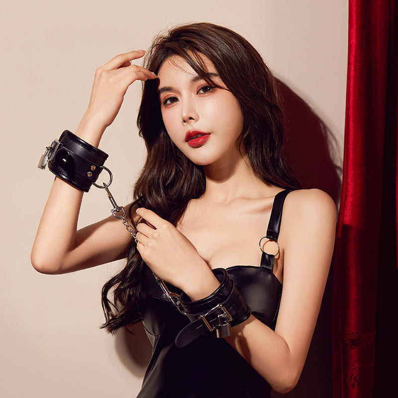 Premium Handcrafted Genuine Leather Handcuffs Bondage Wrist Restraints | BDSM Impact Play Partner Couples Accessories