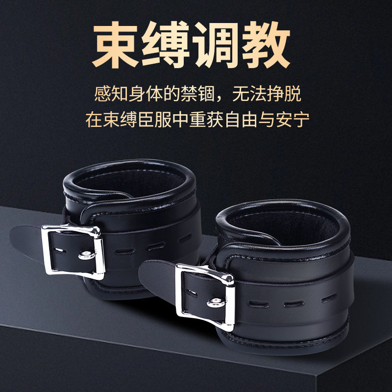 Premium Handcrafted Genuine Leather Handcuffs Bondage Wrist Restraints | BDSM Impact Play Partner Couples Accessories