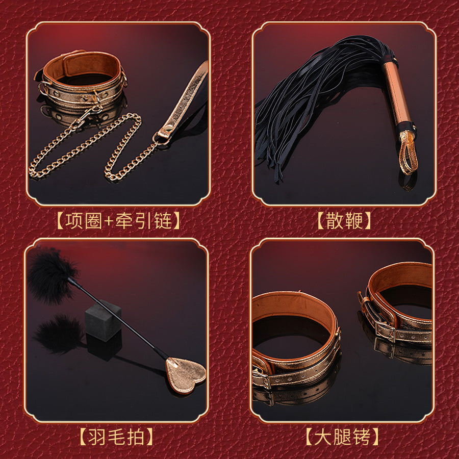 Luxury Handcrafted 11-Piece Genuine Leather BDSM Bondage Kit | Complete Restraint Set Gift Couples Beginners