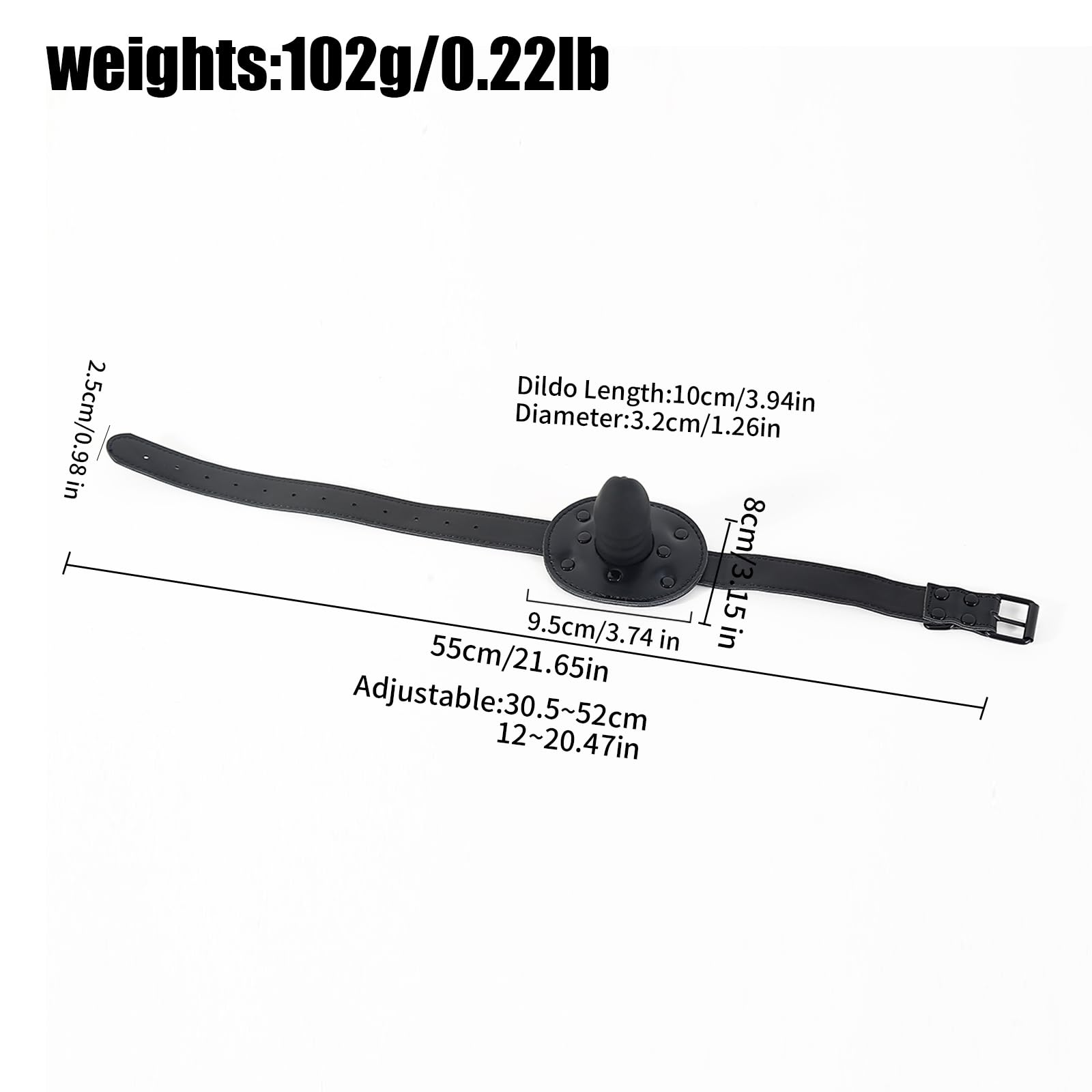 Premium | Mouth Gag Ball Gag | Food-Grade Silicone | Oral Restraint BDSM Bondage | Partner Play Adults