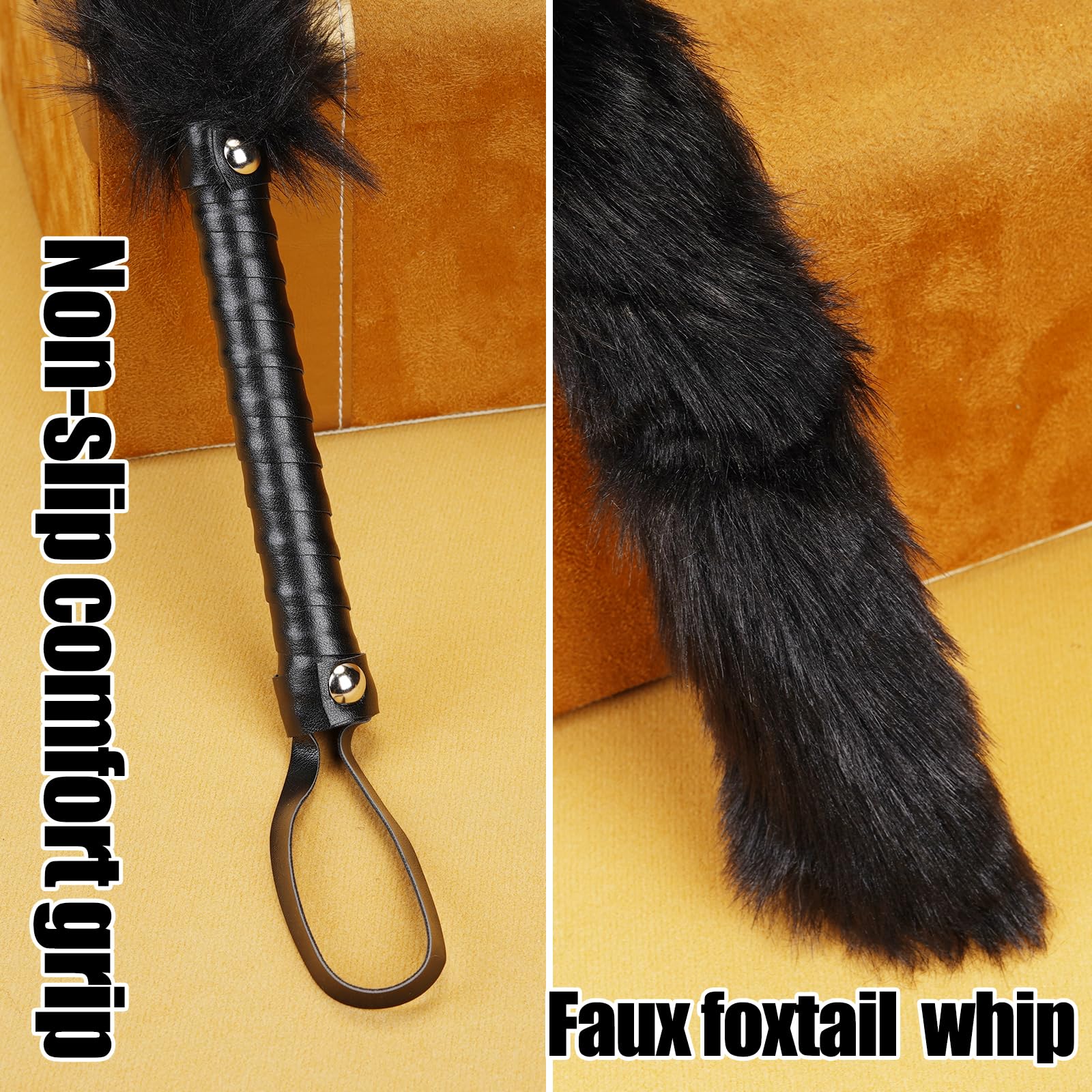 Premium | Cat-O-Nine-Tails Flogger Whip | Genuine Cowhide Leather | BDSM Impact Play | Adult Couples Beginners