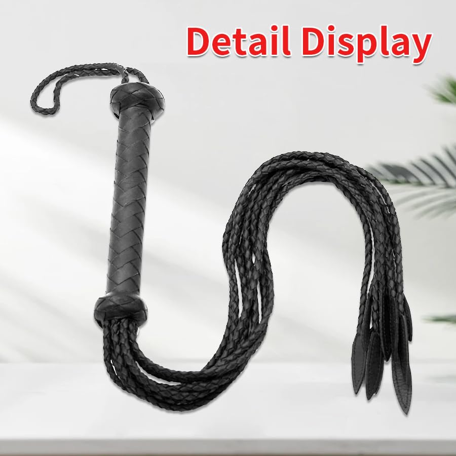 Premium | Cat-O-Nine-Tails Flogger Whip | Genuine Cowhide Leather | BDSM Impact Play | Adult Couples Beginners