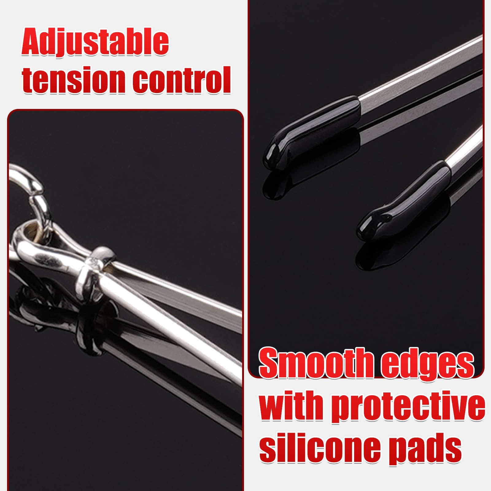 Premium | Nipple Clamps Body Clamps Chain | Stainless Steel Metal | Temperature Sensation Body Play | Advanced Users Beginners