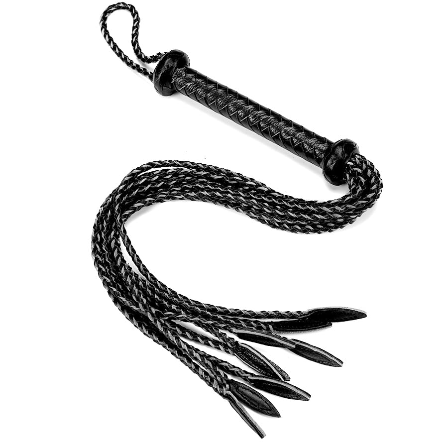 Premium | Cat-O-Nine-Tails Flogger Whip | Genuine Cowhide Leather | BDSM Impact Play | Adult Couples Beginners
