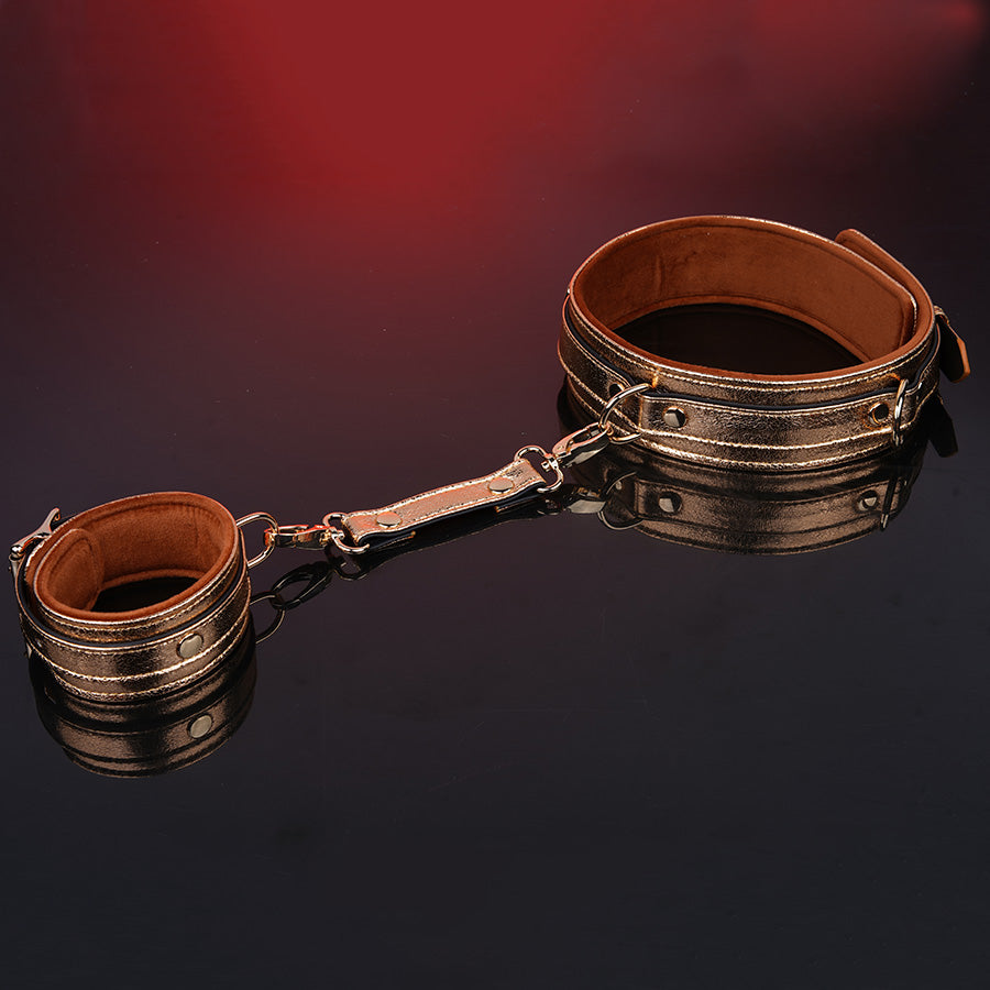 Luxury Handcrafted 11-Piece Genuine Leather BDSM Bondage Kit | Complete Restraint Set Gift Couples Beginners