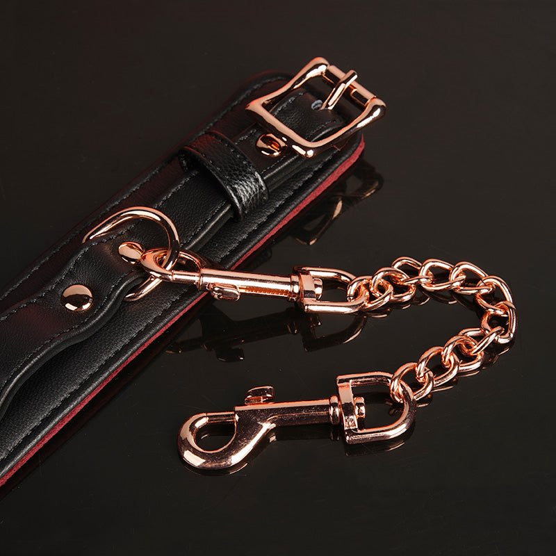 Premium Velvet-Lined Handcrafted Genuine Leather Handcuffs Set | BDSM Bondage Wrist Ankle Restraints Partner Couples