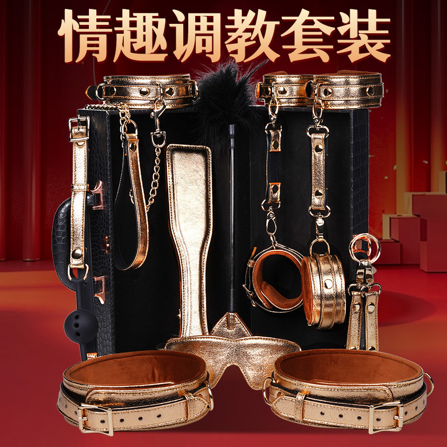 Luxury Handcrafted 11-Piece Genuine Leather BDSM Bondage Kit | Complete Restraint Set Gift Couples Beginners