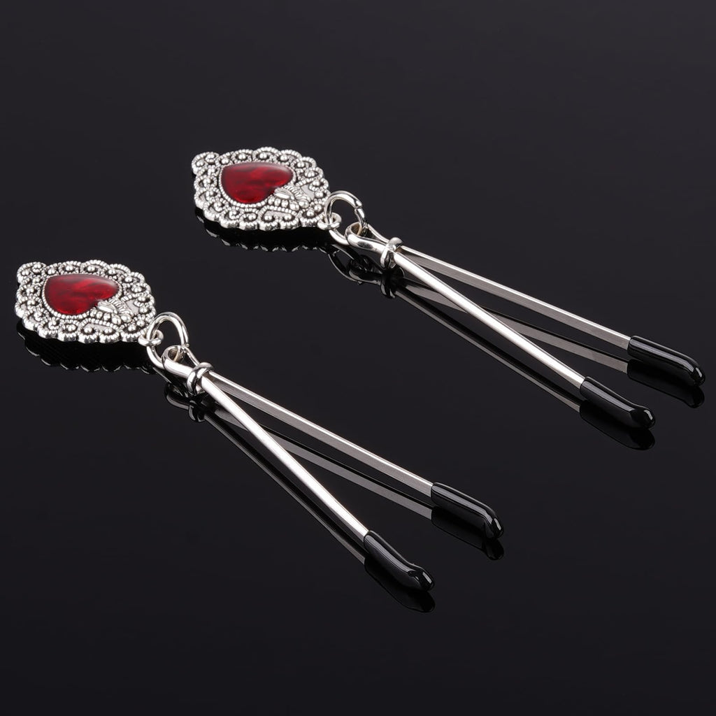 Premium | Nipple Clamps Body Clamps Chain | Stainless Steel Metal | Temperature Sensation Body Play | Advanced Users Beginners