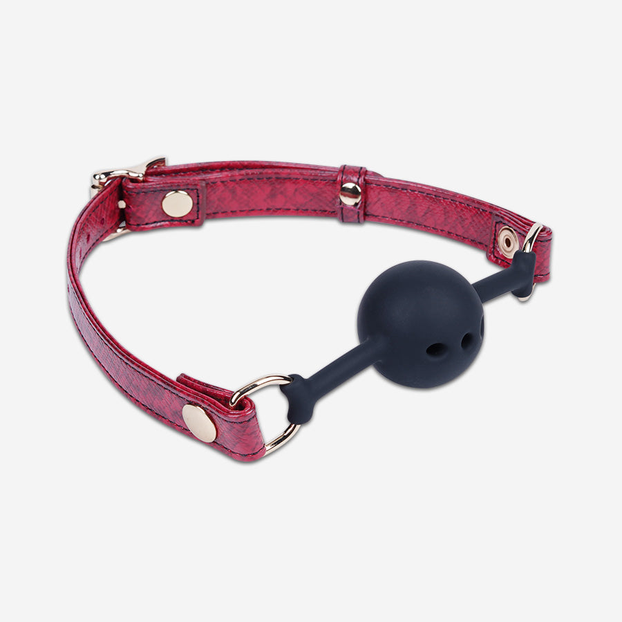 Luxury Handcrafted 11-Piece Genuine Leather BDSM Bondage Kit | Burgundy Snake Pattern Complete Set Couples Gift