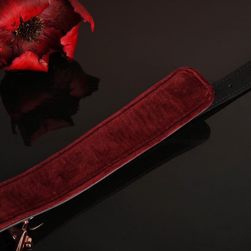 Premium Velvet-Lined Handcrafted Genuine Leather Handcuffs Set | BDSM Bondage Wrist Ankle Restraints Partner Couples