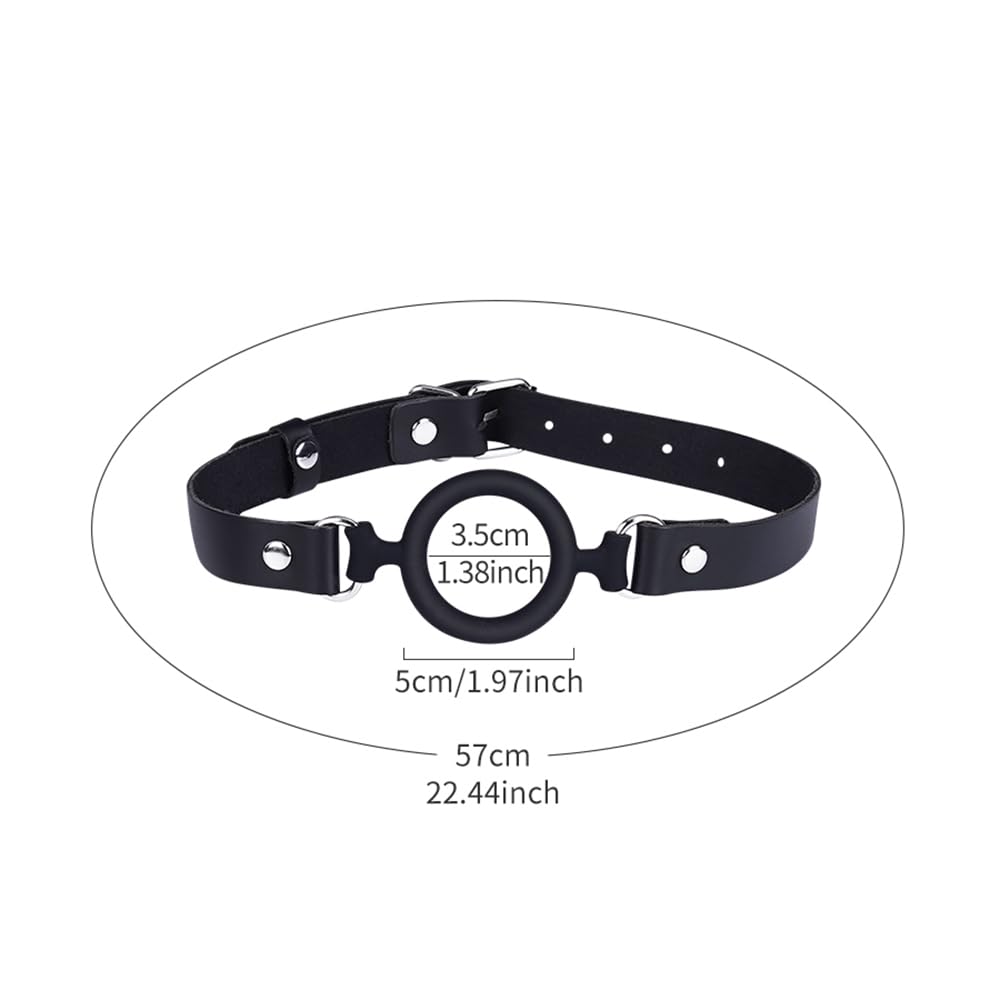 Premium | Mouth Gag Ball Gag | Food-Grade Silicone | Oral Restraint BDSM Bondage | Partner Play Adults