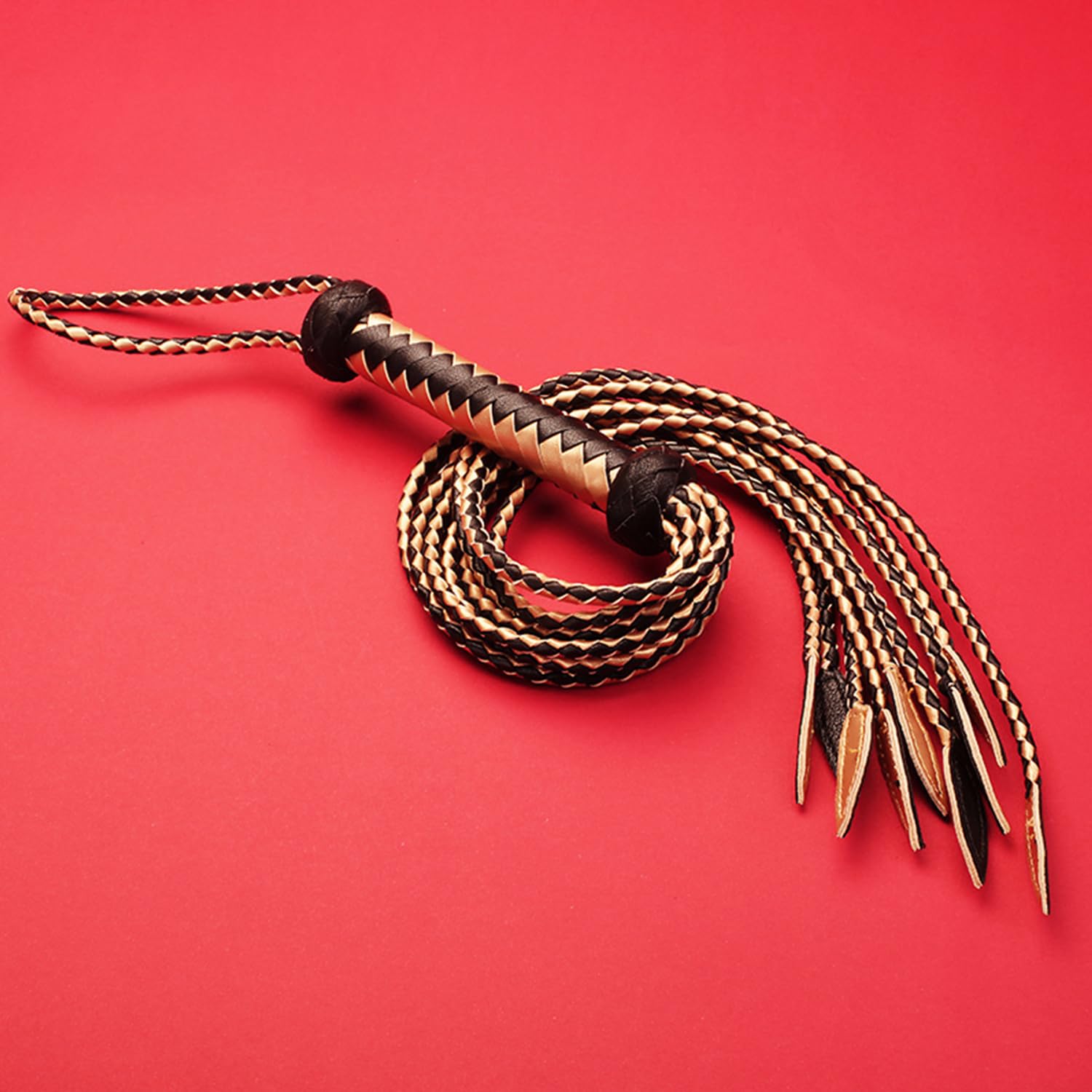 Premium | Cat-O-Nine-Tails Flogger Whip | Genuine Cowhide Leather | BDSM Impact Play | Adult Couples Beginners