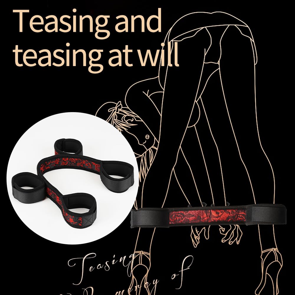 Premium | Bondage Handcuffs Wrist Ankle Cuffs | Partner Restraint Tie Down | Adult Couples Bondage Games