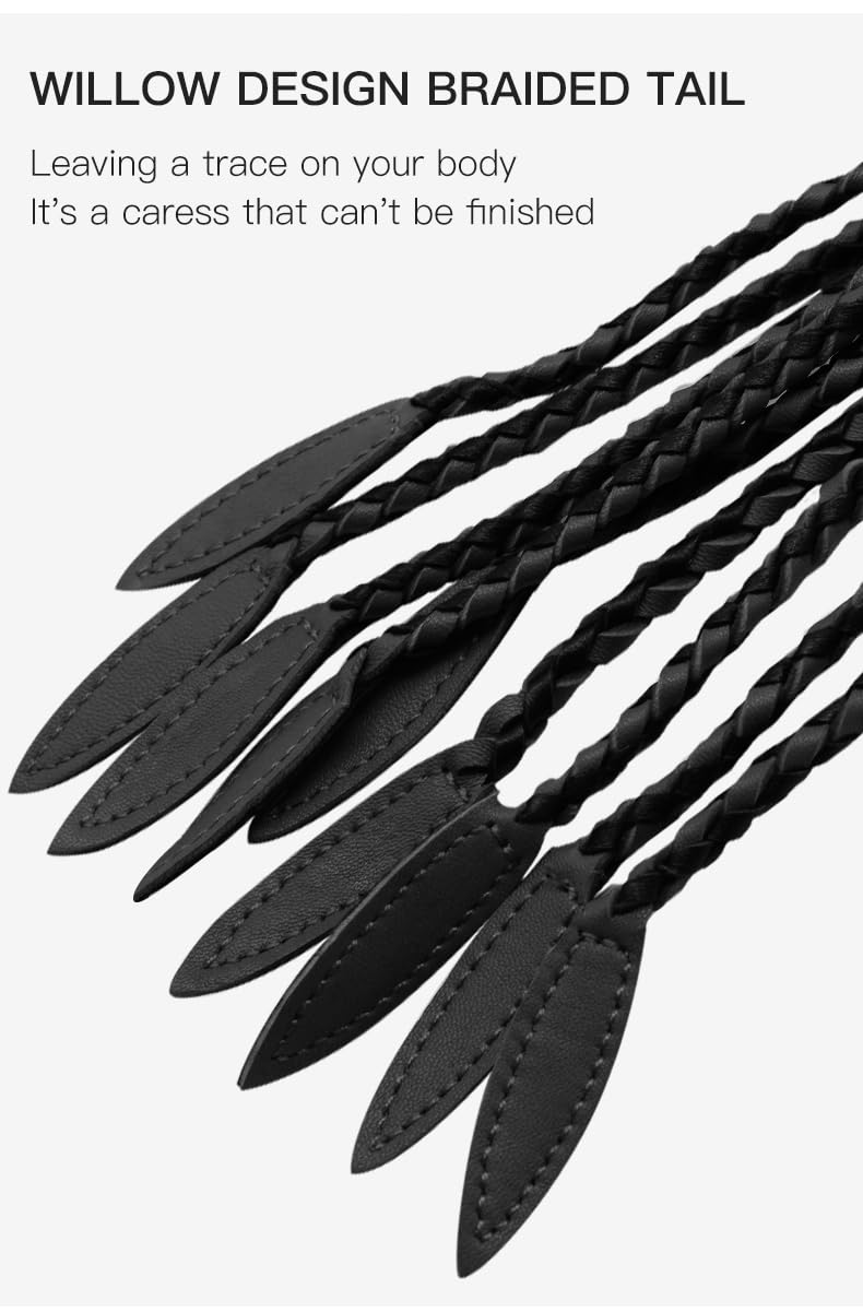 Premium | Cat-O-Nine-Tails Flogger Whip | Genuine Cowhide Leather | BDSM Impact Play | Adult Couples Beginners
