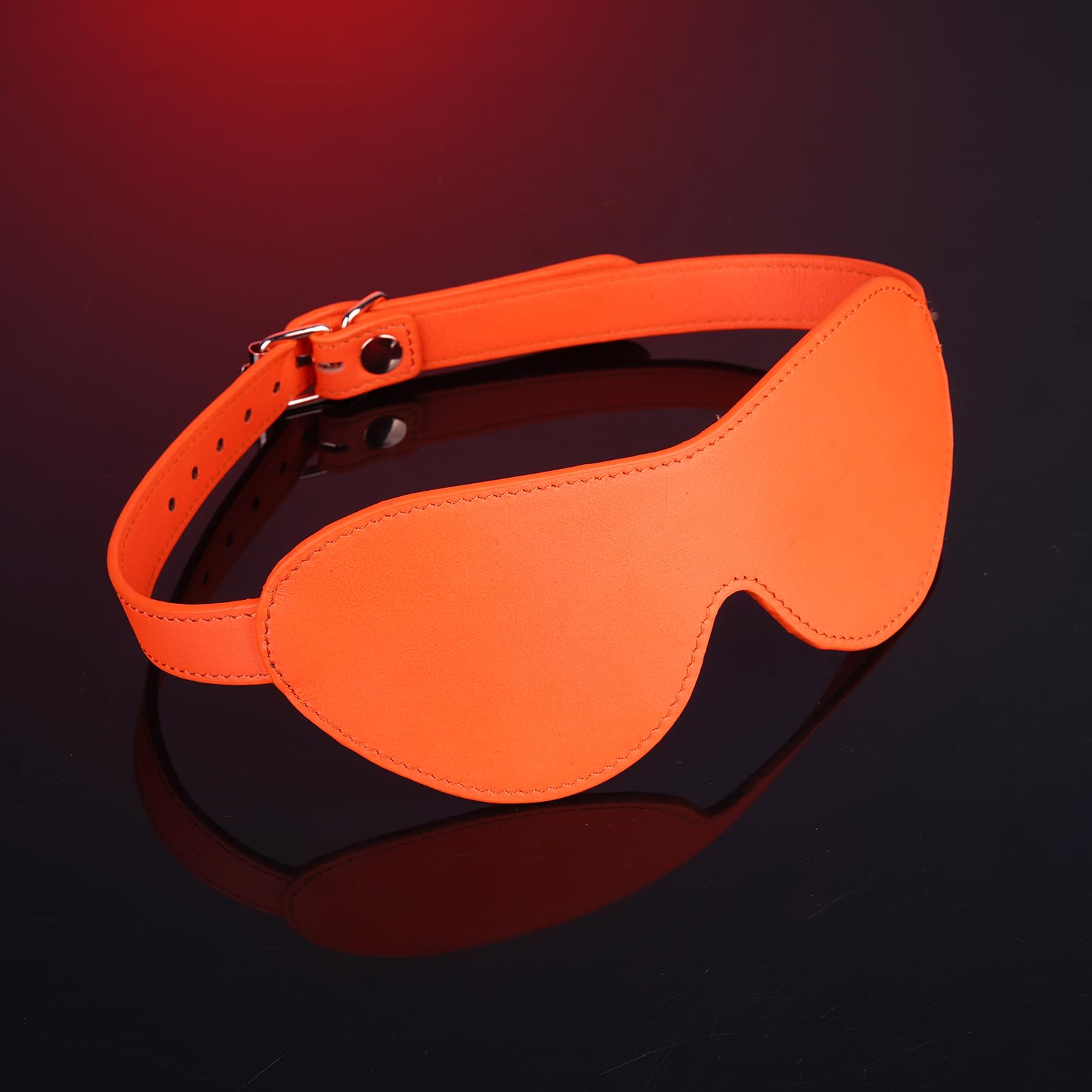 Tryolove 8-Piece BDSM Bondage Kit for Adults - Premium Orange Genuine Leather Restraints Set with Silicone Ball Gag, Blindfold, Flogger & Collar | Ultimate Couples Fantasy Accessories