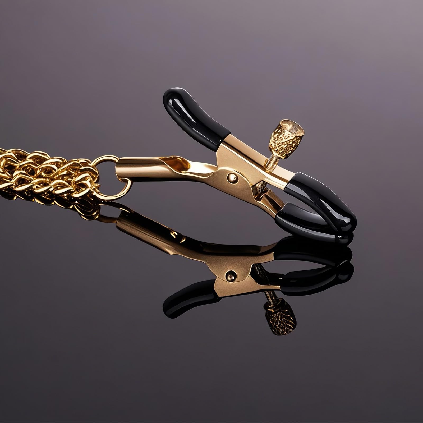 Premium | Nipple Clamps Body Clamps Chain | Stainless Steel Metal | Temperature Sensation Body Play | Advanced Users Beginners