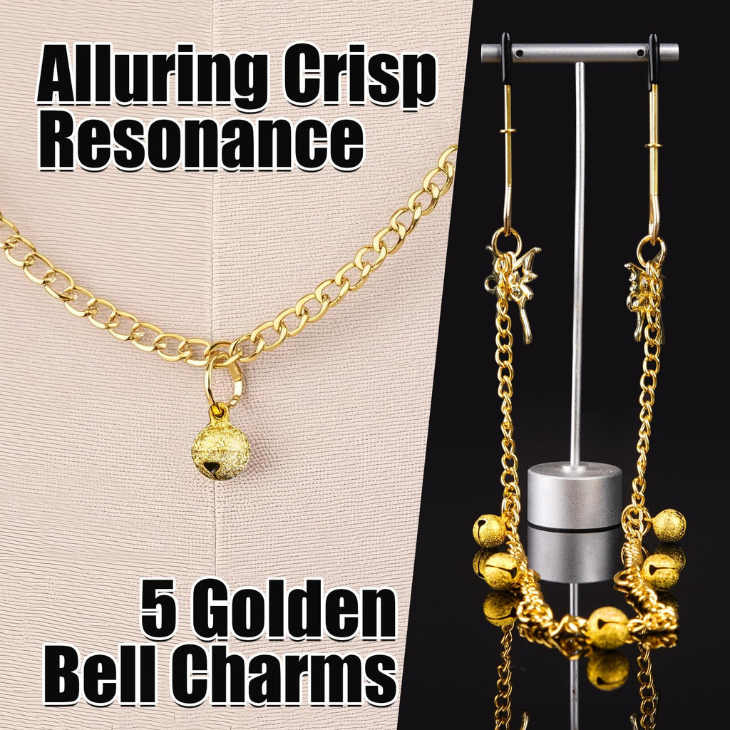 Premium | Nipple Clamps Body Clamps Chain | Stainless Steel Metal | Temperature Sensation Body Play | Advanced Users Beginners