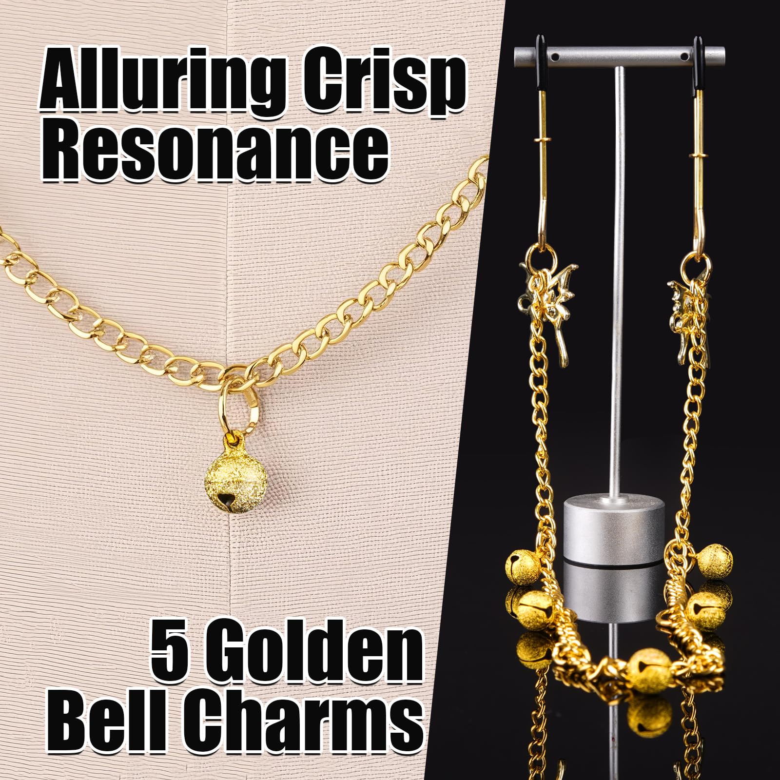 Premium | Nipple Clamps Body Clamps Chain | Stainless Steel Metal | Temperature Sensation Body Play | Advanced Users Beginners