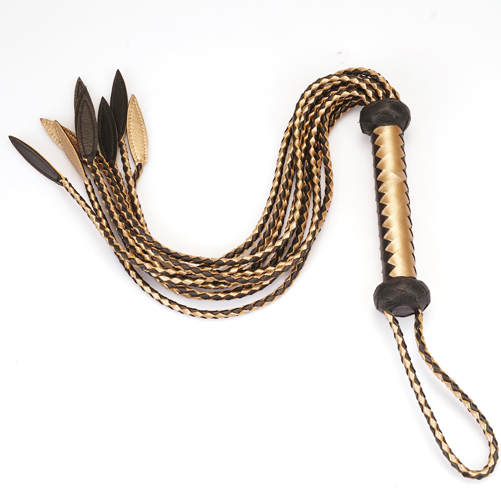 Premium | Cat-O-Nine-Tails Flogger Whip | Genuine Cowhide Leather | BDSM Impact Play | Adult Couples Beginners