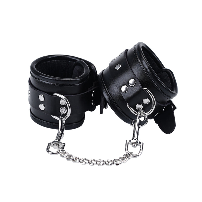 Premium Handcrafted Genuine Leather Handcuffs Bondage Wrist Restraints | BDSM Impact Play Partner Couples Accessories
