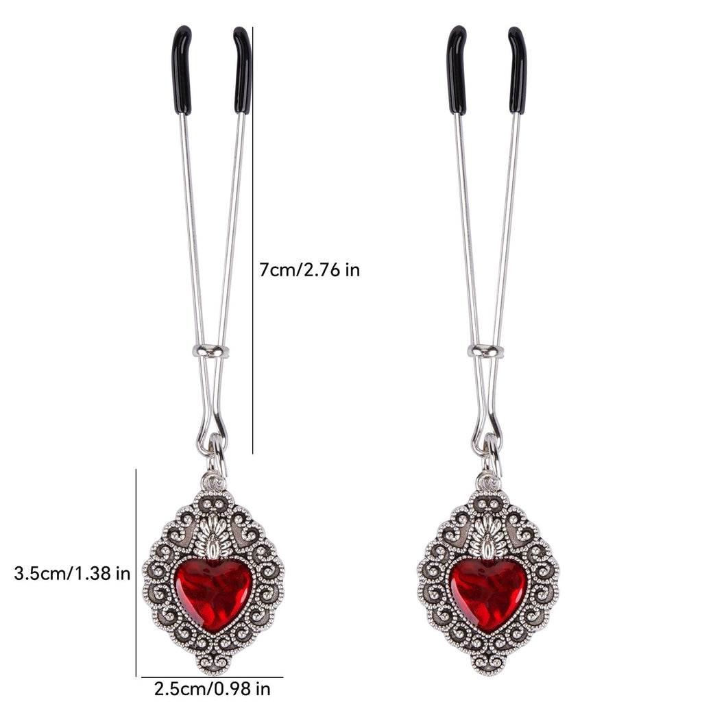 Premium | Nipple Clamps Body Clamps Chain | Stainless Steel Metal | Temperature Sensation Body Play | Advanced Users Beginners