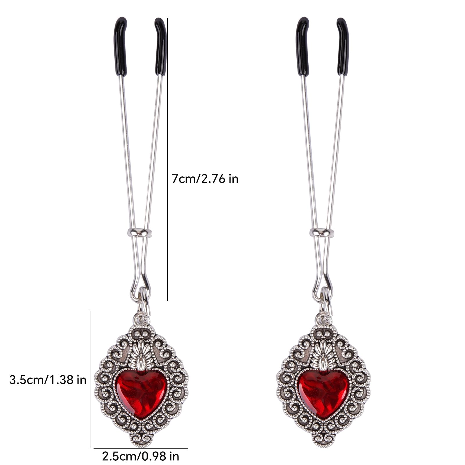 Premium | Nipple Clamps Body Clamps Chain | Stainless Steel Metal | Temperature Sensation Body Play | Advanced Users Beginners
