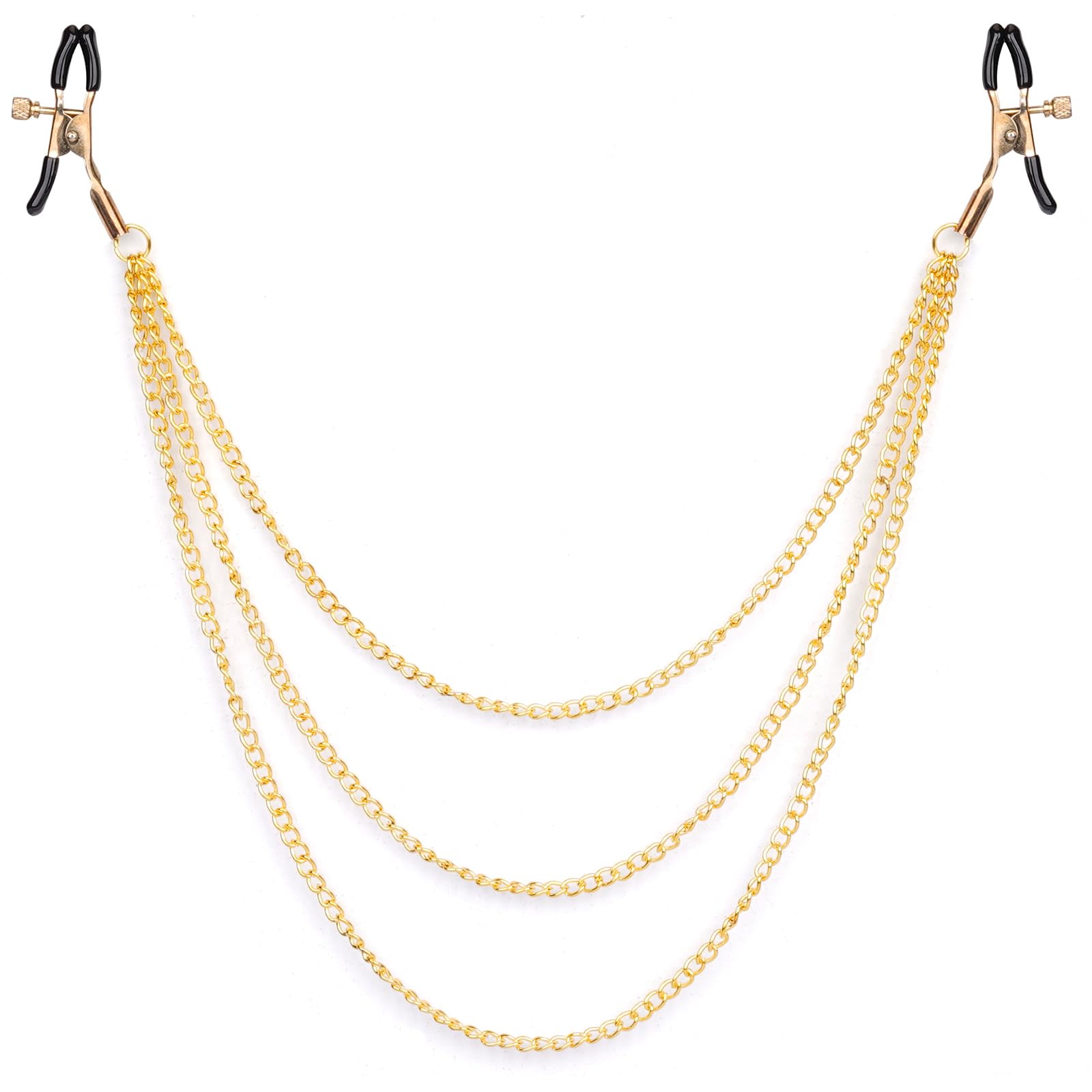 Premium | Nipple Clamps Body Clamps Chain | Stainless Steel Metal | Temperature Sensation Body Play | Advanced Users Beginners