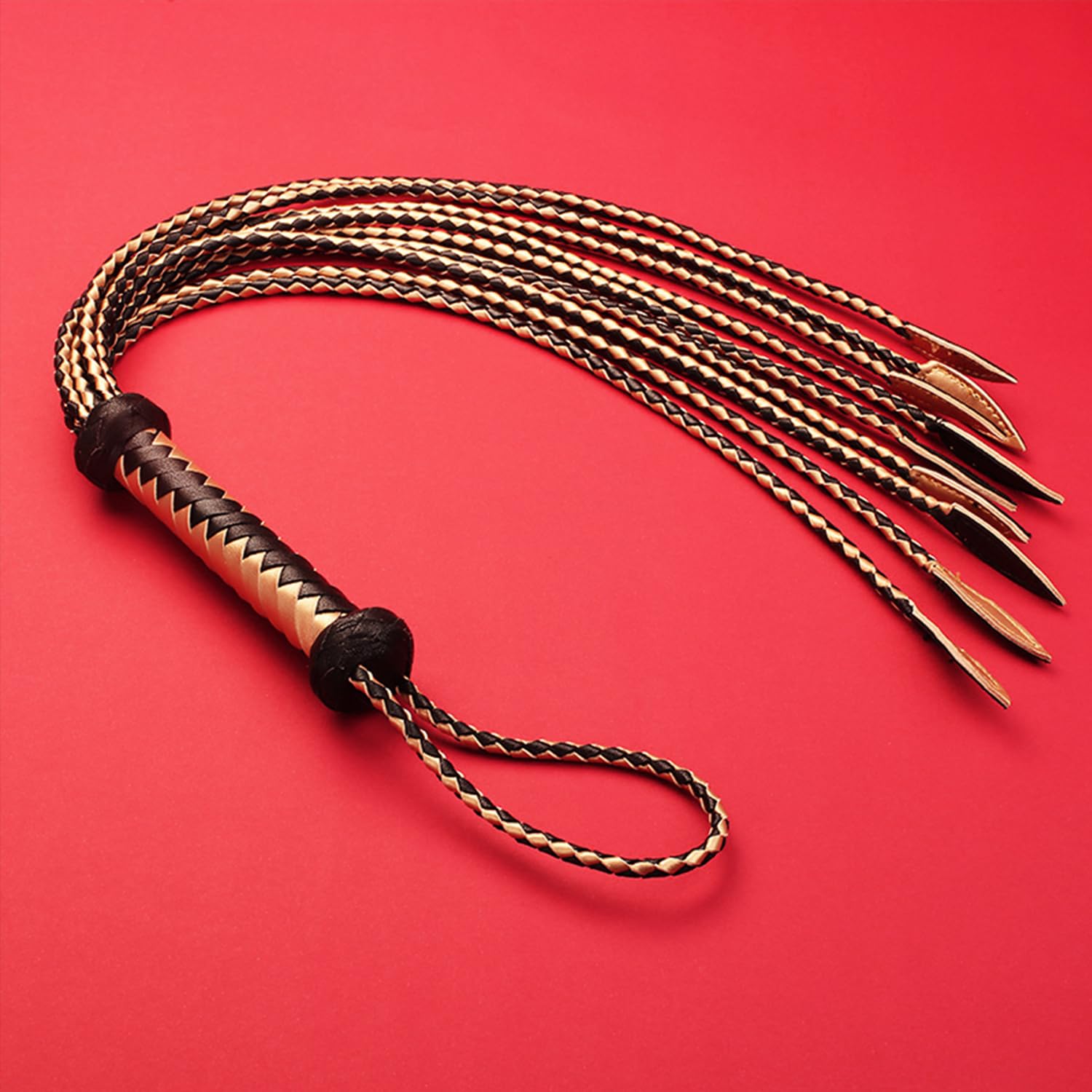 Premium | Cat-O-Nine-Tails Flogger Whip | Genuine Cowhide Leather | BDSM Impact Play | Adult Couples Beginners
