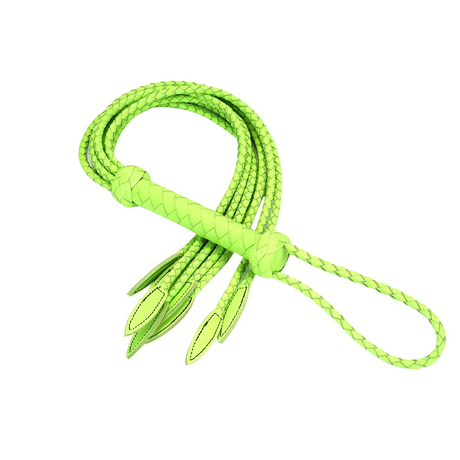 Professional Nature-Inspired Genuine Leather Cat-O'-Nine-Tails Whip | 16cm Handle & 48cm Portable Tail | Hangable Outdoor Equestrian Whip | Handcrafted Multi-Functional Training Gear | Handcrafted BDSM Flogger | Cat-O-Nine-Tails Whip