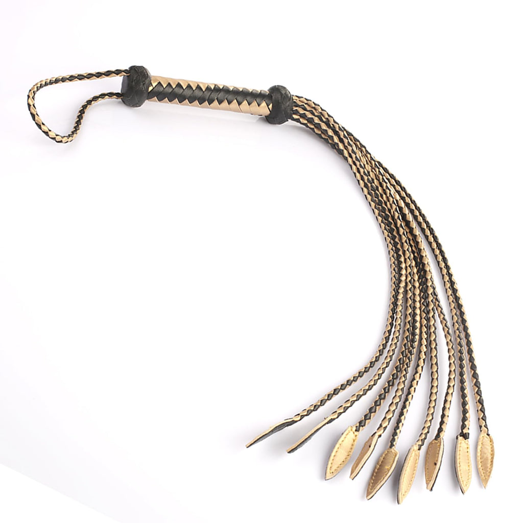 Premium | Cat-O-Nine-Tails Flogger Whip | Genuine Cowhide Leather | BDSM Impact Play | Adult Couples Beginners