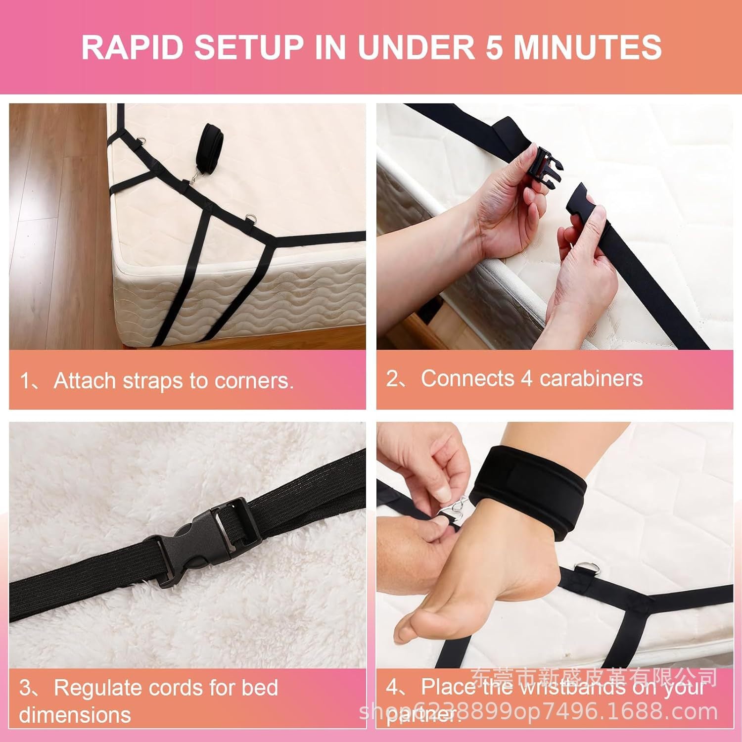 Factory Wholesale Spider Web Bed Restraints | SM Bondage Strap Set Women's Training Feather Flogger Silk Toys