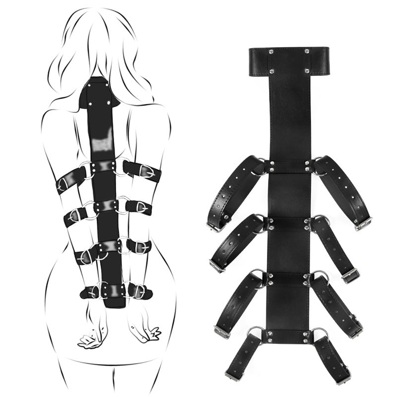 Sexy SM Bondage Leather Clothes | Women's Foreplay Intimate Apparel Alternative Restraint Adult Costume